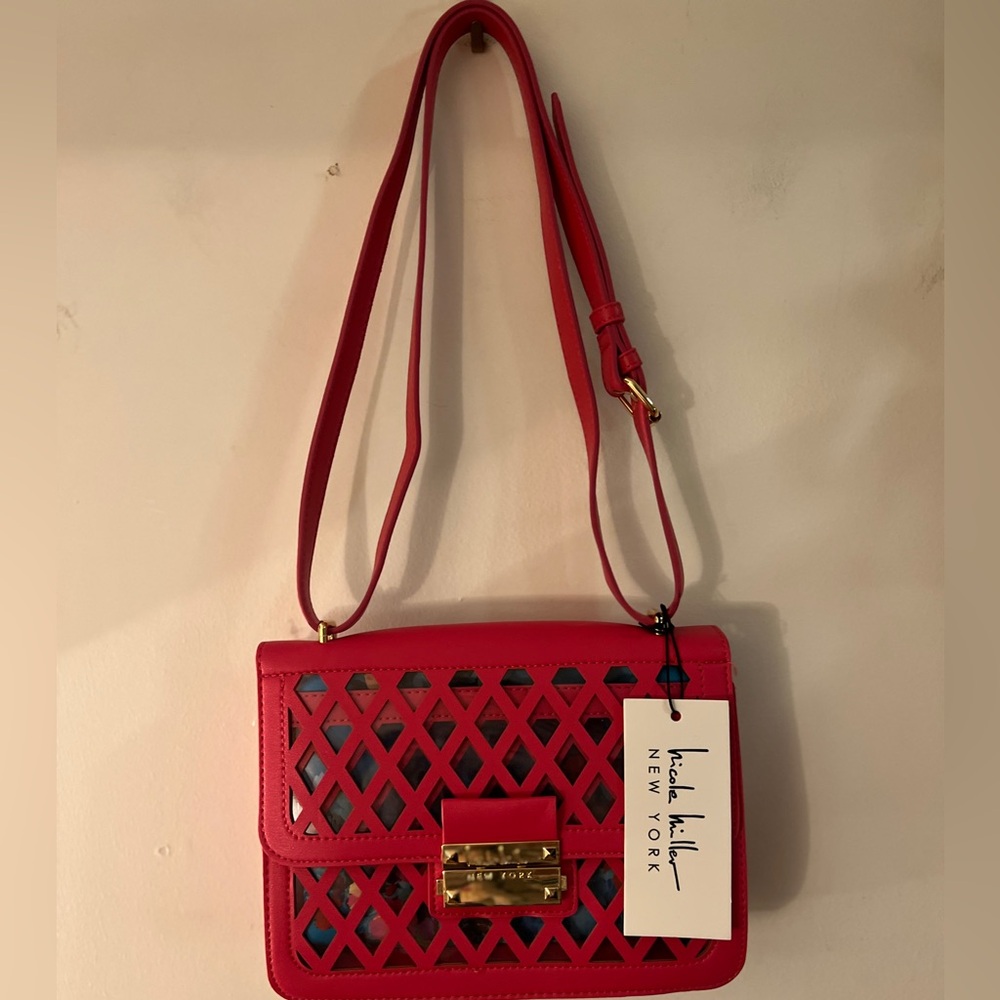 Nicole Miller Adjustable Strap Floral Insert Purse BNWT
